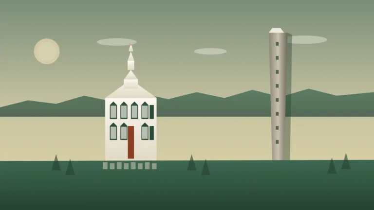 Old First Church 흰 첨탑 뒤로 306피트 높이의 Bennington Battle Monument